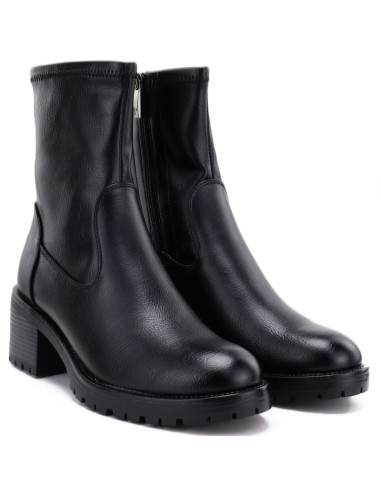 Botki damskie na obcasie czarne potocki sz12835