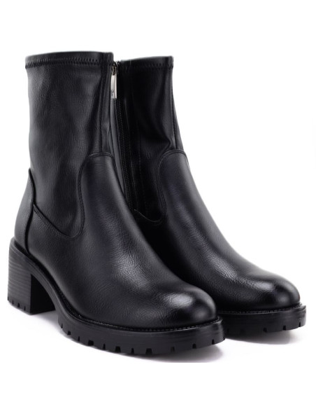 Botki damskie na obcasie czarne potocki sz12835