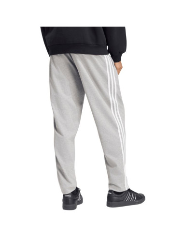 Spodnie męskie adidas essentials 3-stripes single jersey tapered open hem szare ky4215
