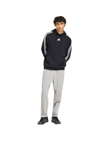 Spodnie męskie adidas essentials 3-stripes single jersey tapered open hem szare ky4215