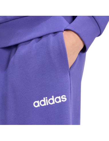 Spodnie damskie adidas essentials linear french terry cuffed fioletowe kf8363