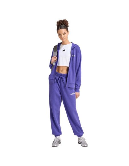 Spodnie damskie adidas essentials linear french terry cuffed fioletowe kf8363
