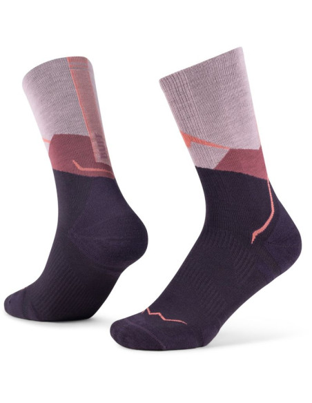 Skarpetki buff merino lightweight crew sock lwc1 pink l