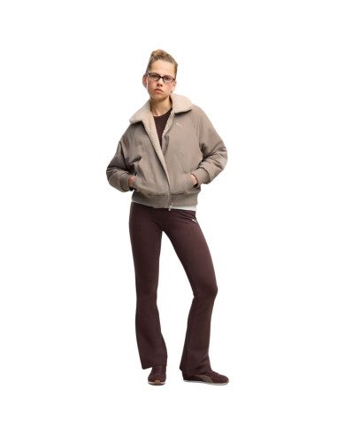Legginsy damskie puma ess high-waist flared brązowe 631542 33