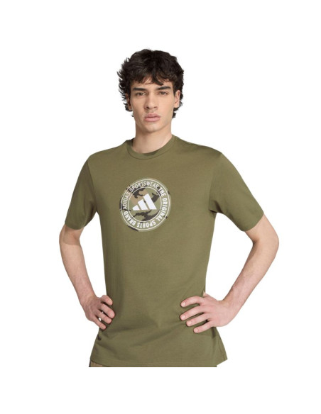 Koszulka męska adidas camo oliwkowa kc7164