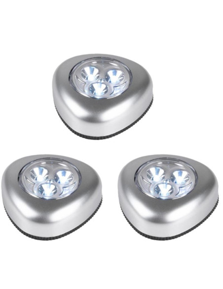 Zestaw 3 lampek led na baterie grunding