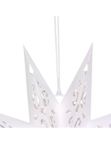 Dekoracja papierowa gwiazda 45cm 9 ramion biała