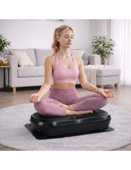 Extralink moonwalk spin move platofrma wibracyjna do cwiczen fitness 200w czarna