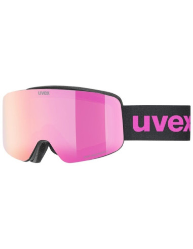 Uvex pwdr fm gogle do sportów zimowych czarny unisex różowy soczewka sferyczna