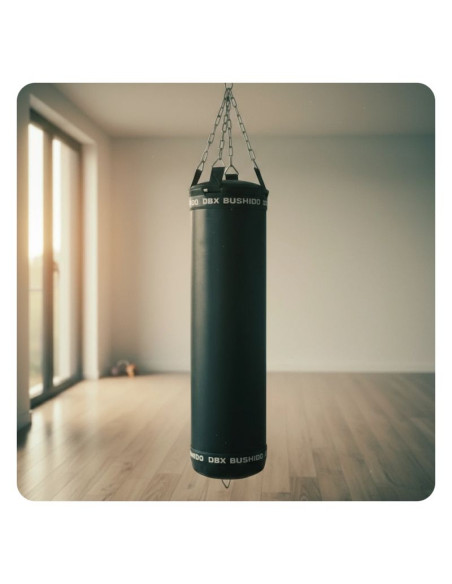 Worek bokserski premium + obręcz sbrx black  pusty - 150cm | dbx bushido