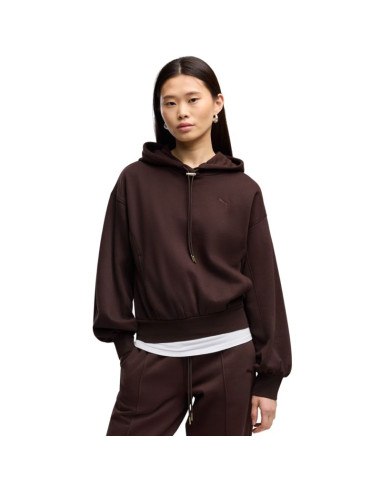Bluza damska puma her relaxed hoodie brązowa 694027 33