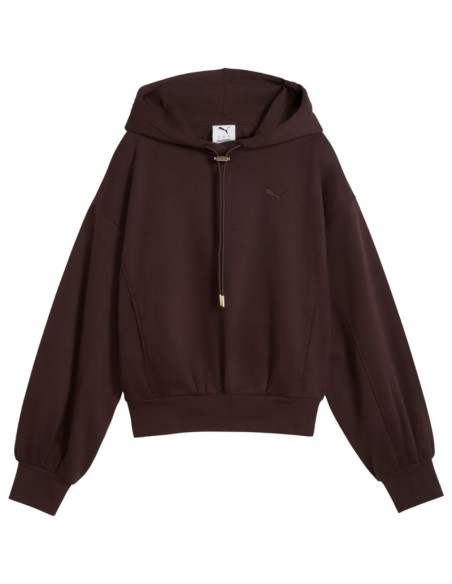 Bluza damska puma her relaxed hoodie brązowa 694027 33