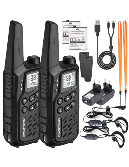 Krótkofalówka baofeng bf-t25e czarna, 2 sztuki