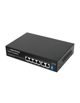 Esperanza switch 6-portowy poe 10/100m 60w spinner ens105