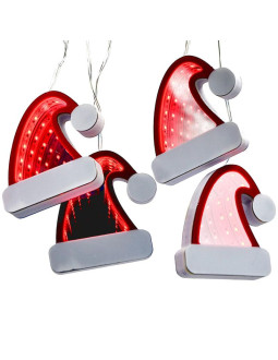 Lampki druciki girlanda led czapki mikołaja usb 2
