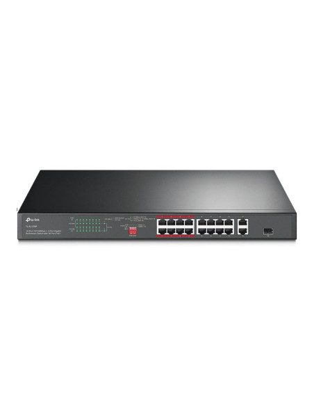 Switch tp-link tl-sl1218p 16-port 10/100 mbps + 2-port gigabit