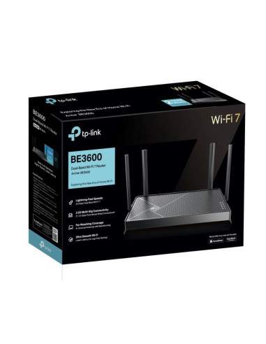 Tp-link archer be3600 router bezprzewodowy 2.5 gigabit ethernet dual-band (2.4 ghz/5 ghz) czarny