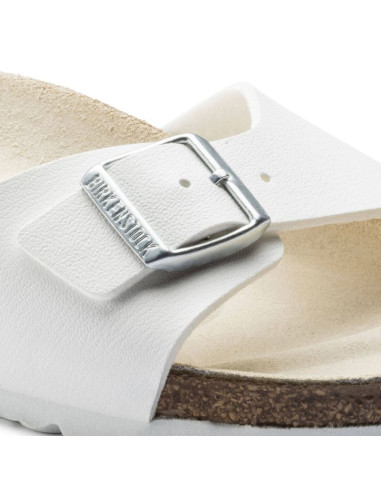 Klapki damskie birkenstock madrid birko-flor white białe regular szerokie (0040731)