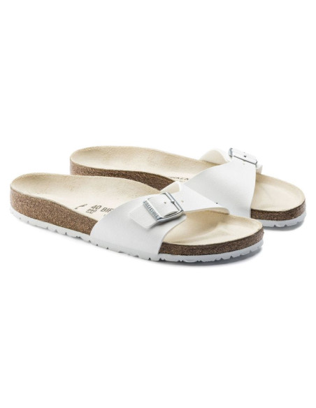 Klapki damskie birkenstock madrid birko-flor white białe regular szerokie (0040731)