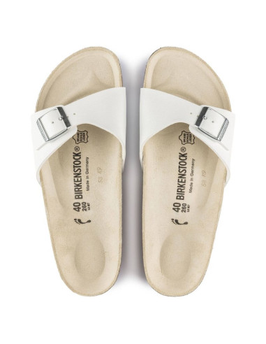 Klapki damskie birkenstock madrid birko-flor white białe regular szerokie (0040731)