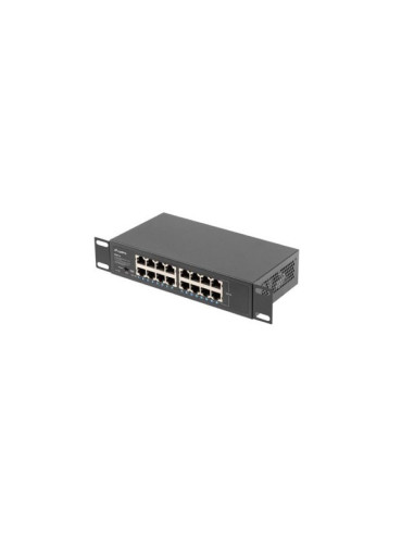 Lanberg switch rsge-16 rack 10"/19" (16-port, 1gb)