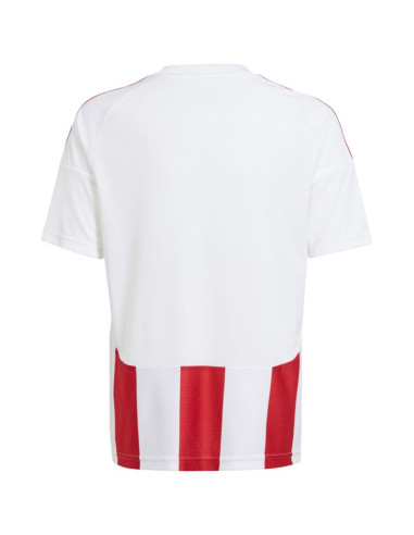 Koszulka dla dzieci adidas striped 24 jersey biało-czerwona iw2133