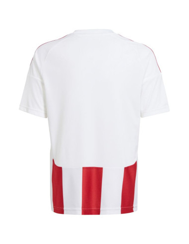 Koszulka dla dzieci adidas striped 24 jersey biało-czerwona iw2133