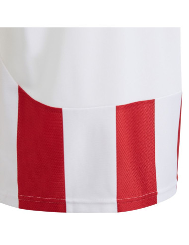 Koszulka dla dzieci adidas striped 24 jersey biało-czerwona iw2133