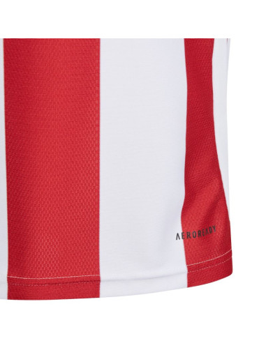 Koszulka dla dzieci adidas striped 24 jersey biało-czerwona iw2133