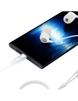Słuchawki 3mk wired headphones przewodowe ze złączem usb-c - białe 2