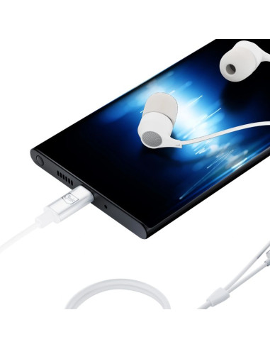 Słuchawki 3mk wired headphones przewodowe ze złączem usb-c - białe
