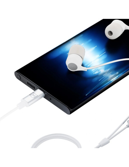 Słuchawki 3mk wired headphones przewodowe ze złączem usb-c - białe