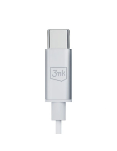 Słuchawki 3mk wired headphones przewodowe ze złączem usb-c - białe