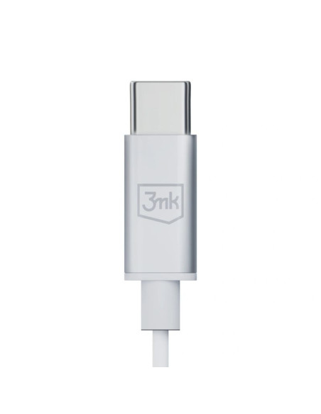 Słuchawki 3mk wired headphones przewodowe ze złączem usb-c - białe