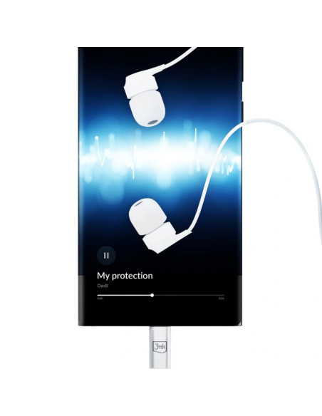 Słuchawki 3mk wired headphones przewodowe ze złączem usb-c - białe