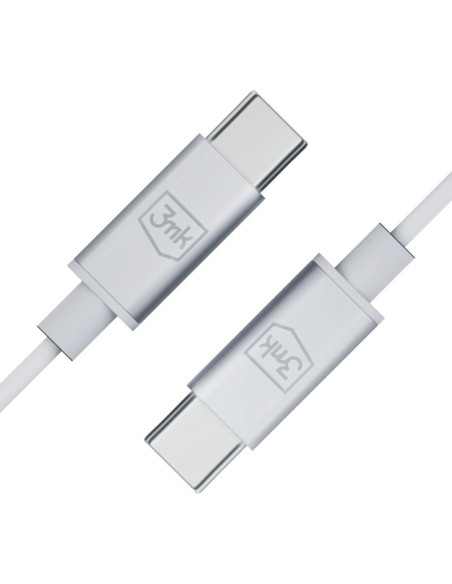 Słuchawki 3mk wired headphones przewodowe ze złączem usb-c - białe