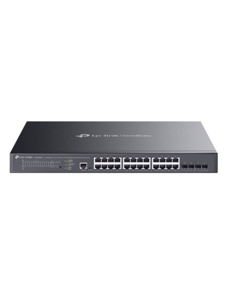 Tp-link omada sg3428xmpp łącza sieciowe zarządzany l2+ gigabit ethernet (10/100/1000) obsługa poe 1u czarny