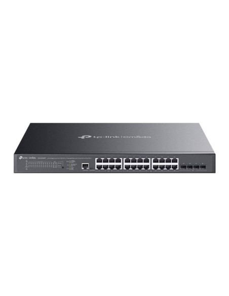 Tp-link omada sg3428xmpp łącza sieciowe zarządzany l2+ gigabit ethernet (10/100/1000) obsługa poe 1u czarny