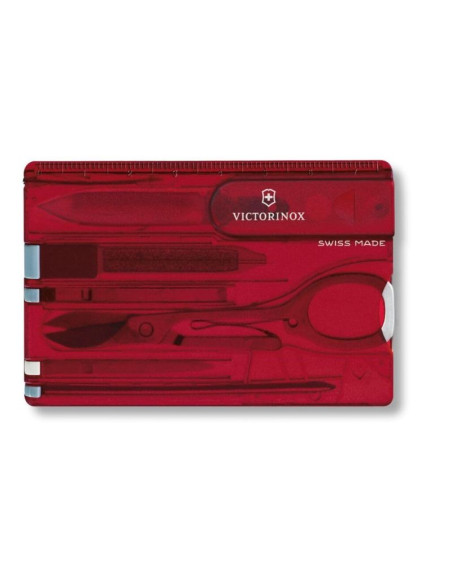 Victorinox v-0.71 00.t taschenmesser swiss card, rot transparent