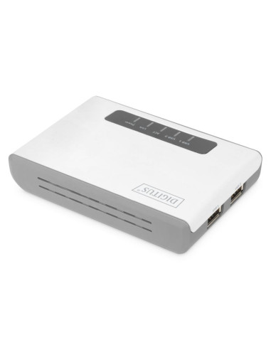 Digitus serwer sieciowy wielofunkcyjny, bezprzewodowy 2-portowy, usb 2.0, 300mbps dn-13024