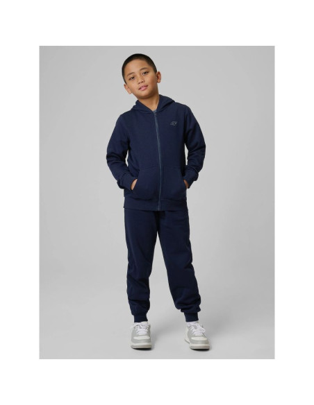 Bluza dresowa regular z kapturem chłopięca 4f 4fjrmm00tswsm2747-31s