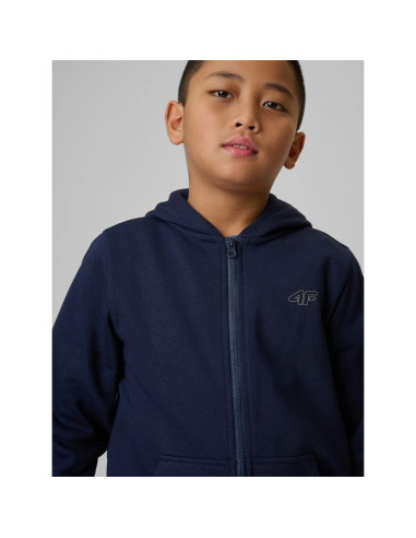 Bluza dresowa regular z kapturem chłopięca 4f 4fjrmm00tswsm2747-31s