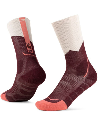 Skarpetki buff merino mw crew socks mwc1 wine l