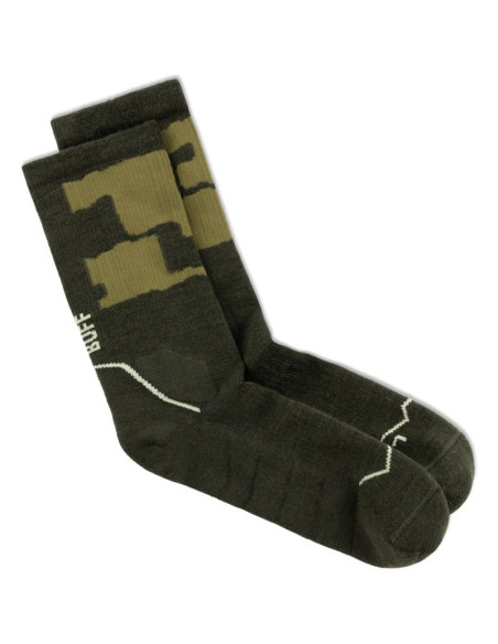 Skarpetki buff merino mw crew socks mwc2 beetle green l