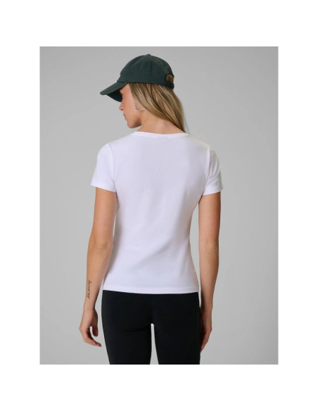 T-shirt slim gładki damski 4f 4frmm00ttshf3619-10s
