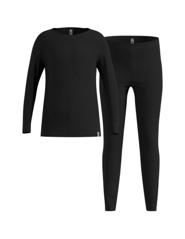 Zestaw bielizny dziecięcej odlo set long merino 200 kids roz. 1464m czarny