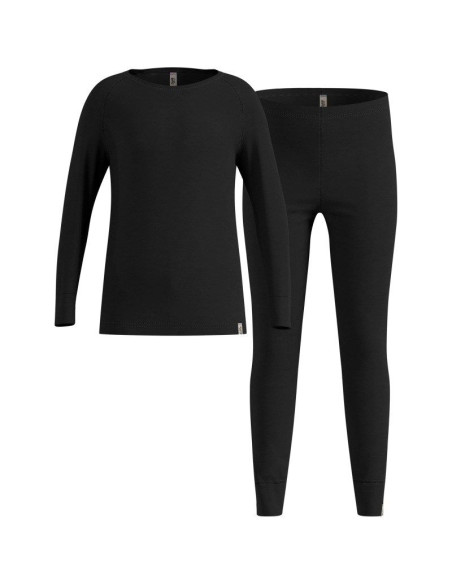 Zestaw bielizny dziecięcej odlo set long merino 200 kids roz. 1464m czarny