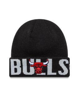 Czapka zimowa new era nba chicago bulls wordmark black cuff knit beanie - 60691260