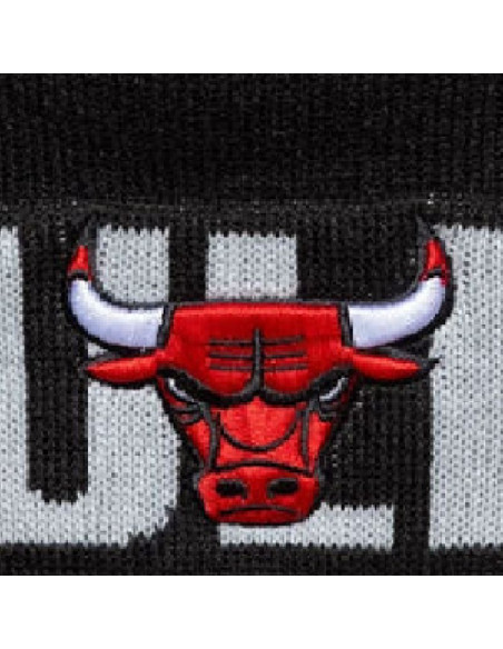 Czapka zimowa new era nba chicago bulls wordmark black cuff knit beanie - 60691260