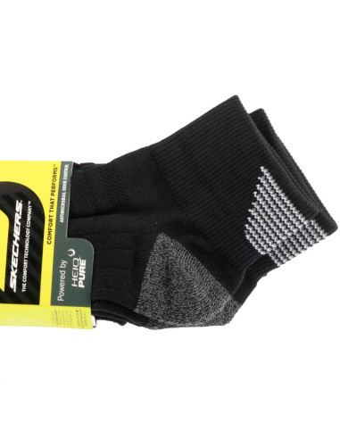 Skechers 3pk mens 1/2 terry qtr crew socks s114662-hblk czarne 41-46